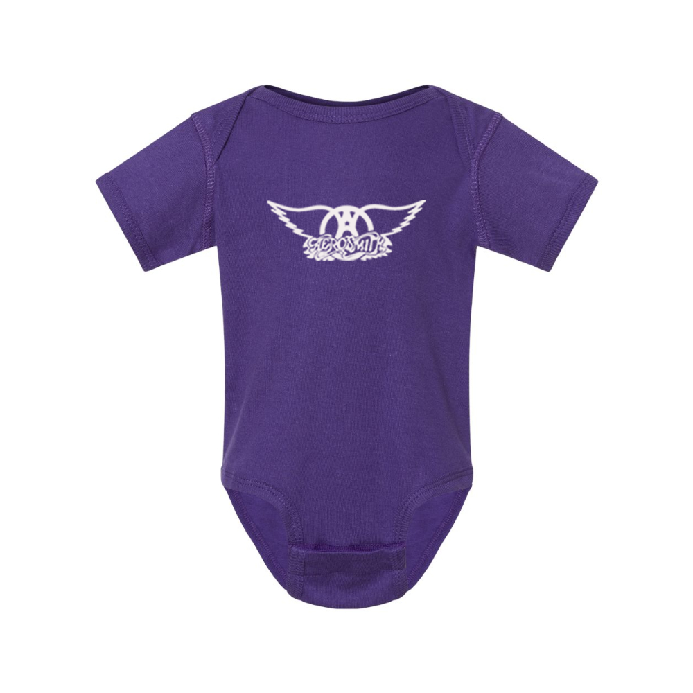 Aerosmith Logo  Rabbit Skins Infant Baby Rib Bodysuit