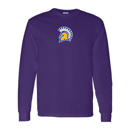 Men's San Jose State Spartans Logo Gildan Heavy Cotton Long Sleeve T-Shirt