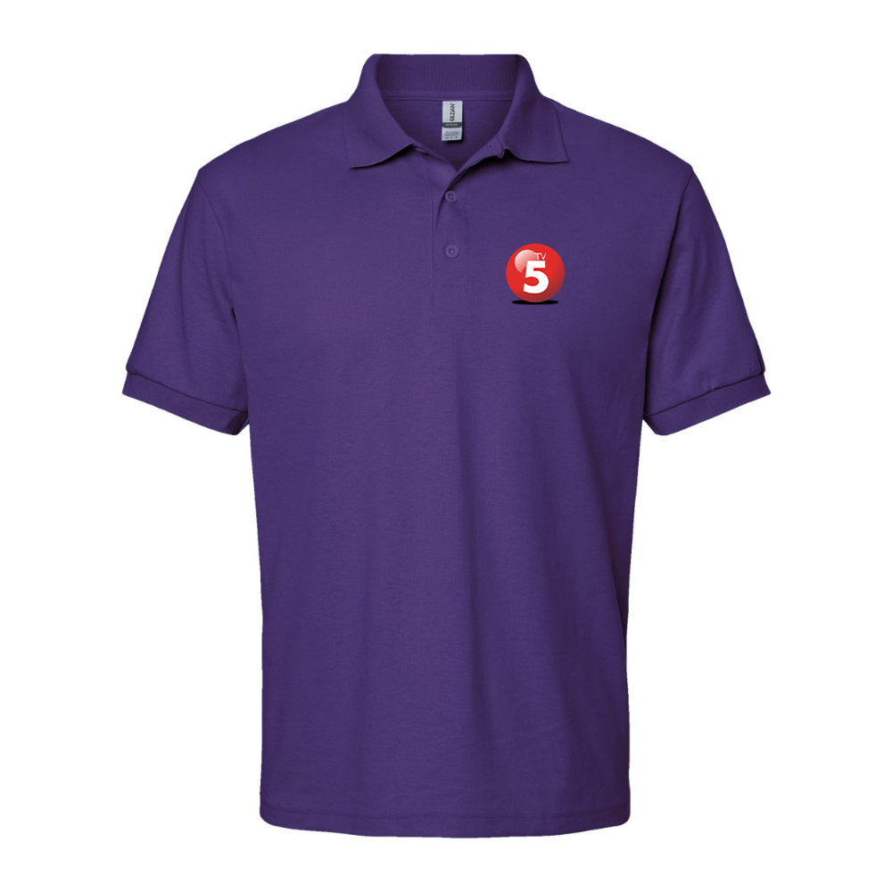 Men's ABC TV5 Logo Gildan Dry Blend Jersey Polo