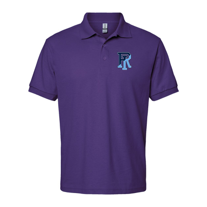 Men's Rhode Island Rams Logo Gildan Dry Blend Jersey Polo