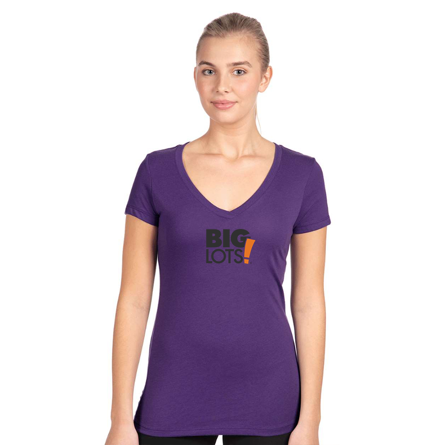 Women's Big Lots Logo Next Level V-Neck T-Shirt