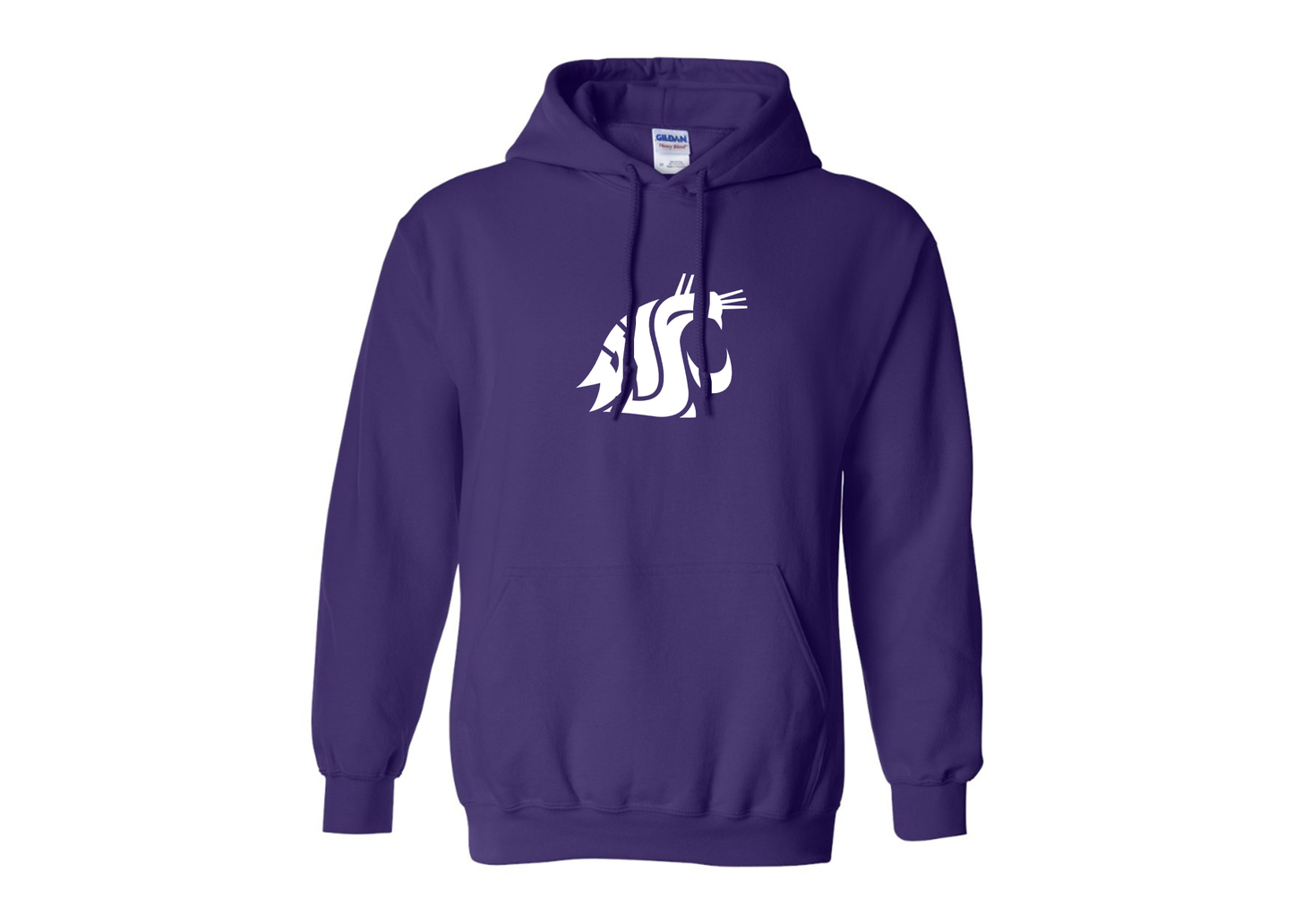 Men's Washington State Cougars Gildan  Heavy Blend Hooded Sweatshirt
