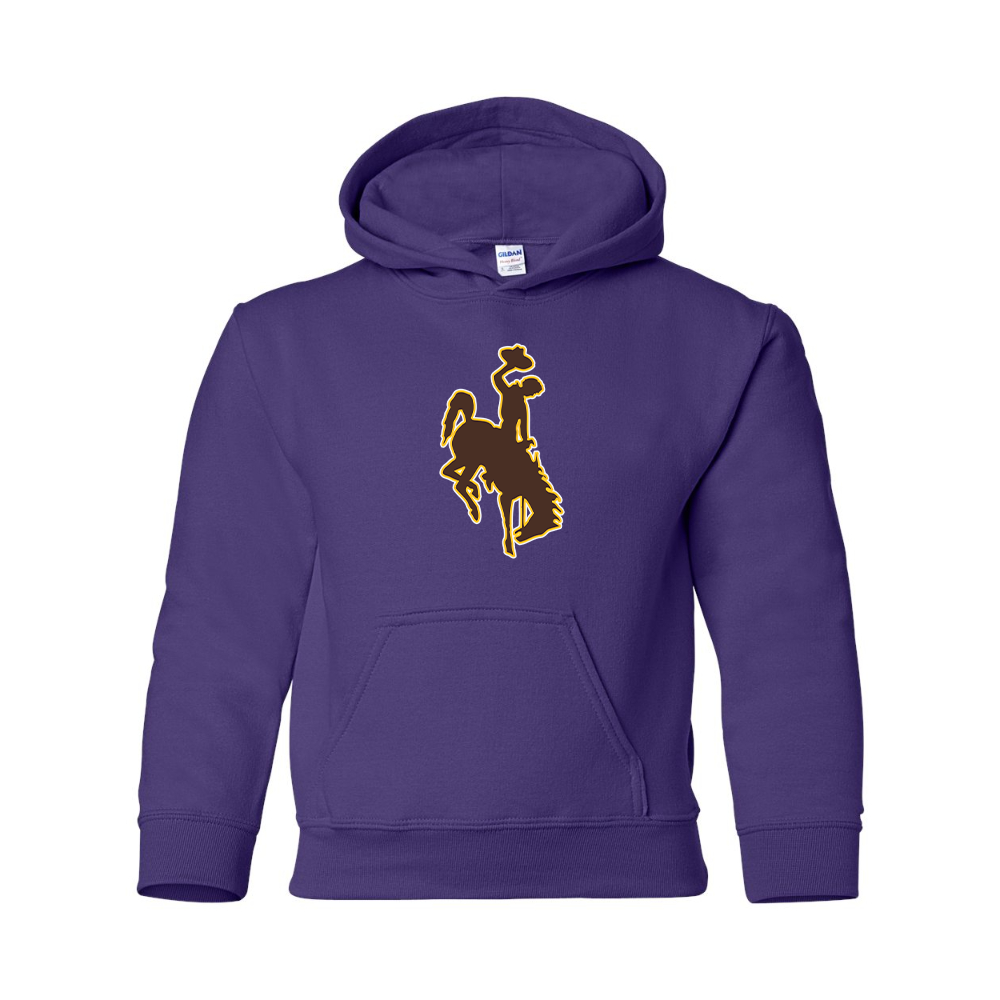 Youth Wyoming Cowboys Gildan Heavy Blend  Hooded Sweatshirt