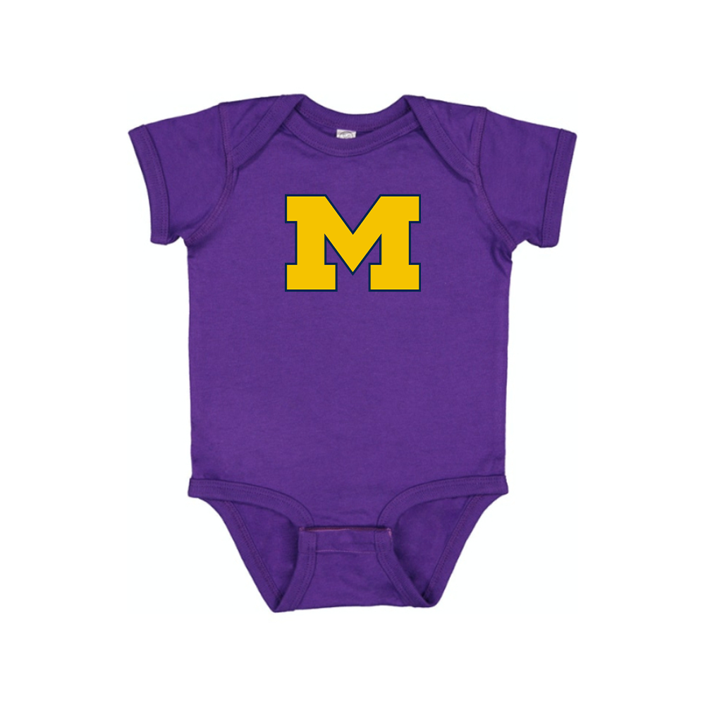 Michigan Wolverines Logo Baby Romper Onesie