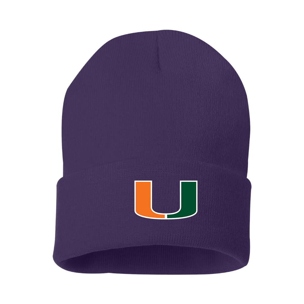 Miami Hurricanes Logo Beanie Hat
