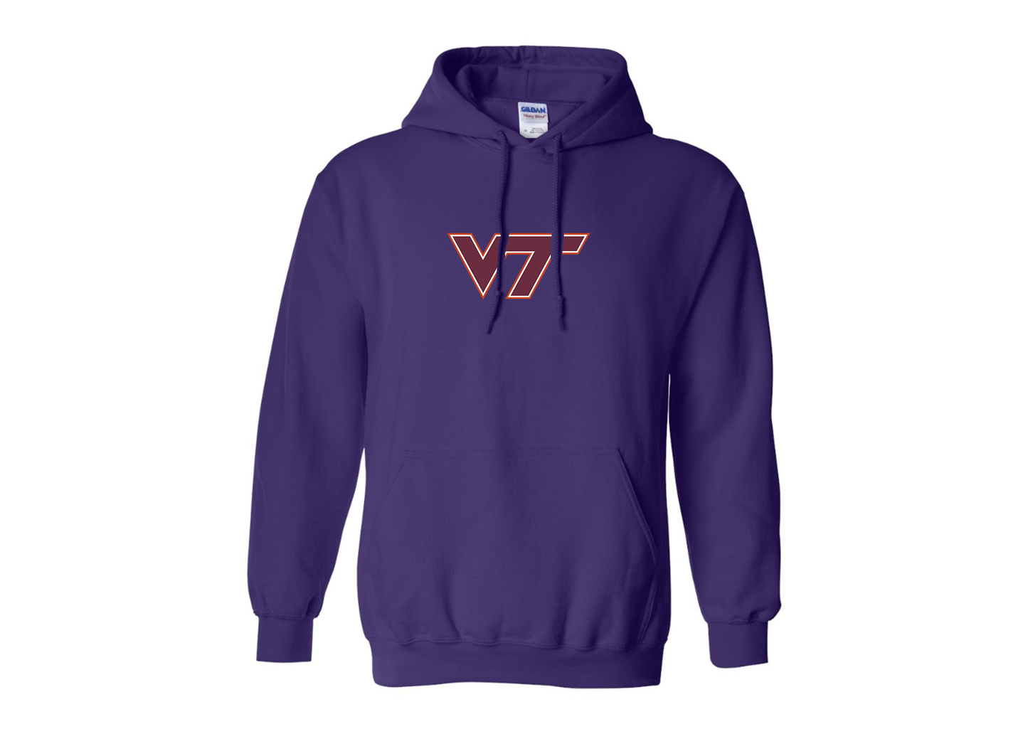 Men's Virginia Tech Hokies Gildan  Heavy Blend Hooded Sweatshirt