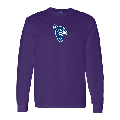 Men's Saint Peters Peacocks Logo Gildan Heavy Cotton Long Sleeve T-Shirt