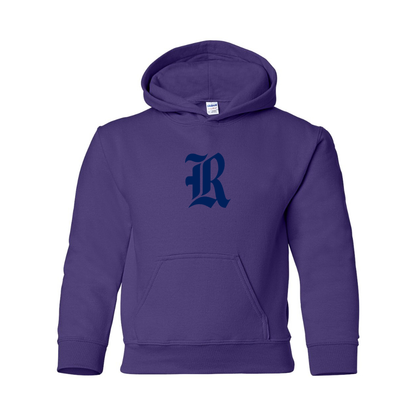 Youth Rice Owls Logo Gildan Heavy Blend  Hooded Sweatshirt