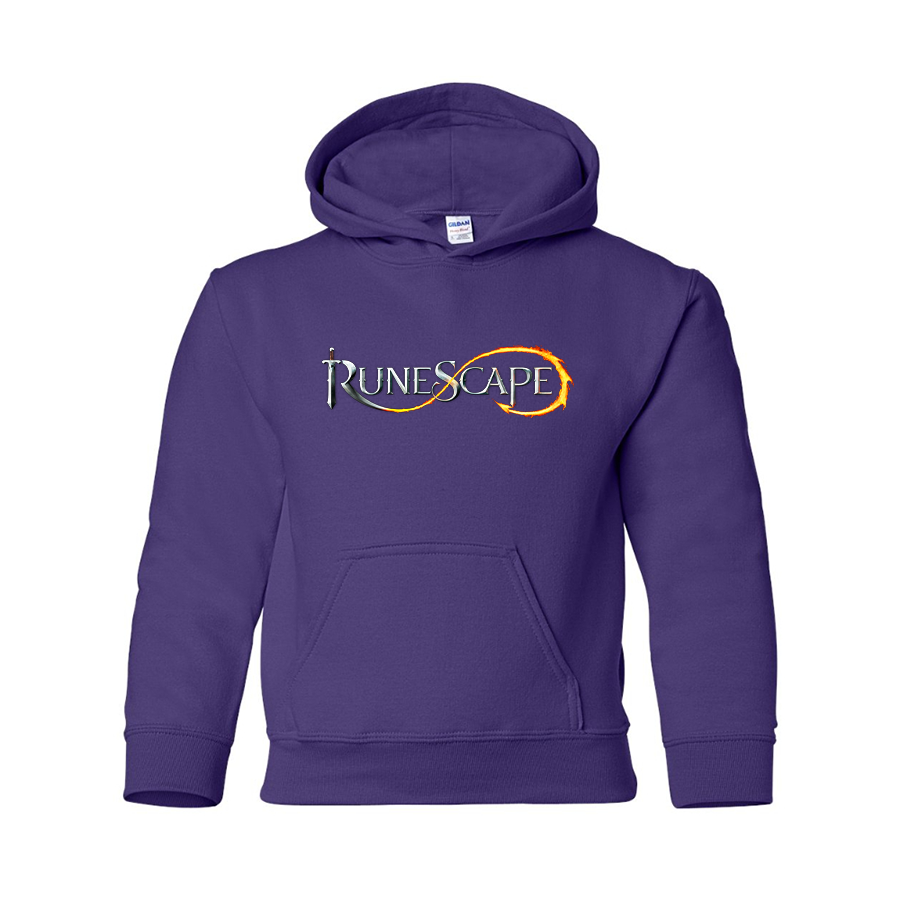 Youth Runescape Logo Gildan Heavy Blend  Hooded Sweatshirt