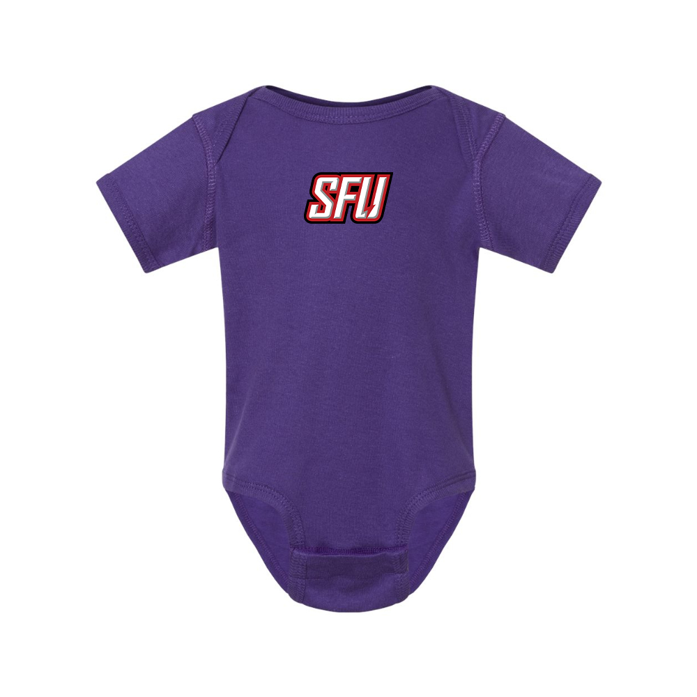 Saint Francis Red Flash Logo Rabbit Skins Infant Baby Rib Bodysuit