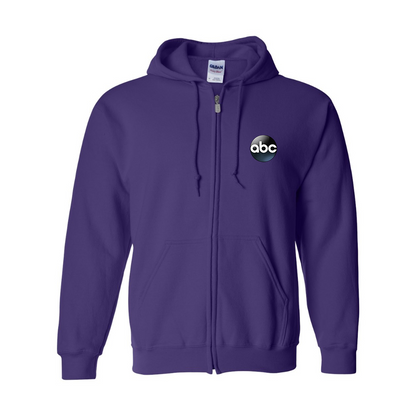 Men's Abc Logo Gildan  Heavy Blend Full Zip Hooded Sweatshirt