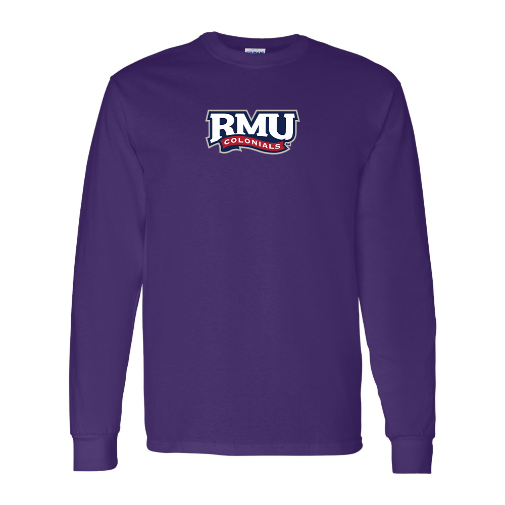Men's Robert Morris Colonials Logo Gildan Heavy Cotton Long Sleeve T-Shirt