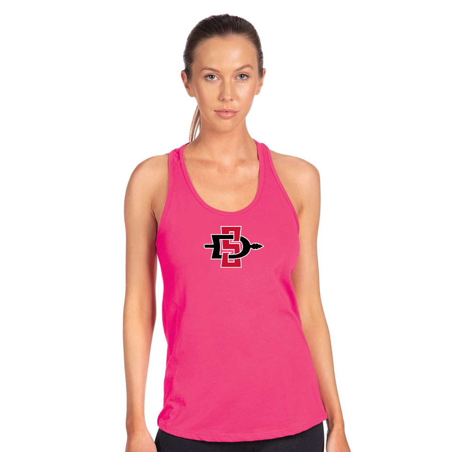 Women's San Diego State Aztecs Logo Next Level Ideal Racerback Tank