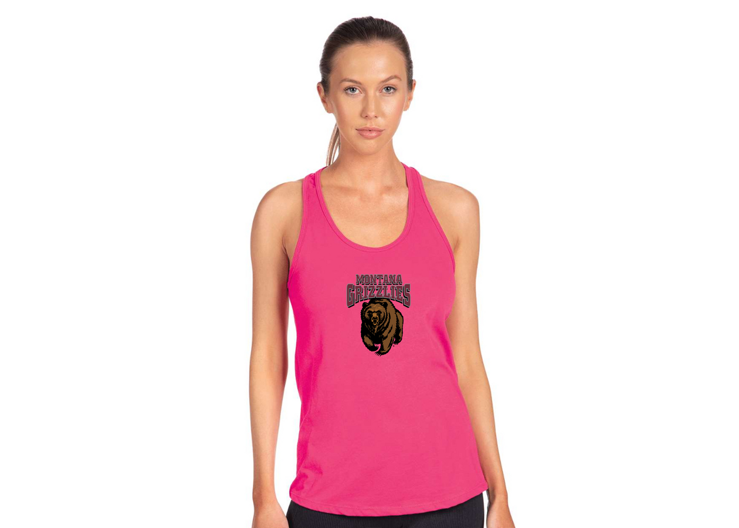 Women's Montana Grizzliesl Next Level Ideal Racerback Tank