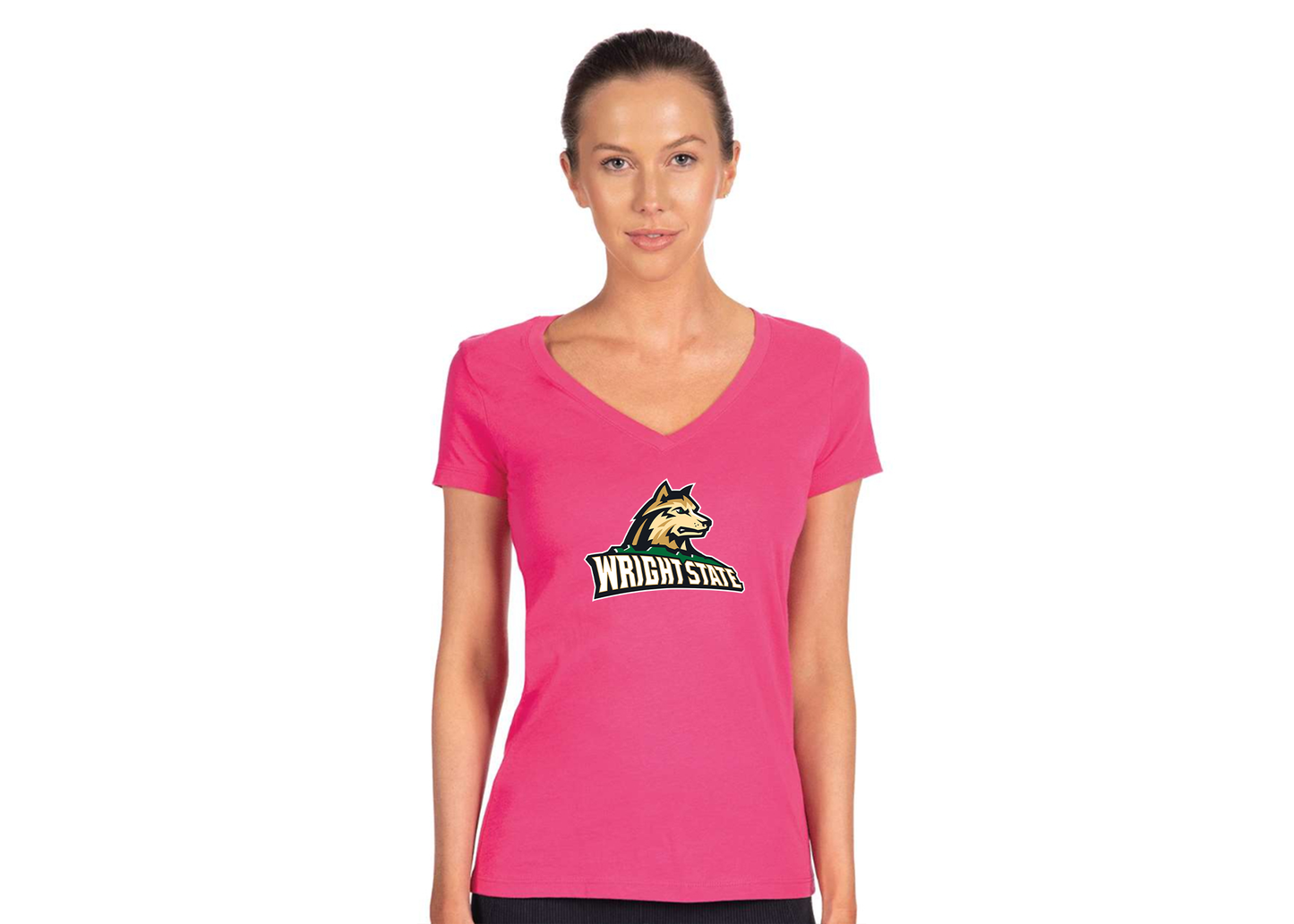 Women's Wright State Raiders Next Level V-Neck T-Shirt