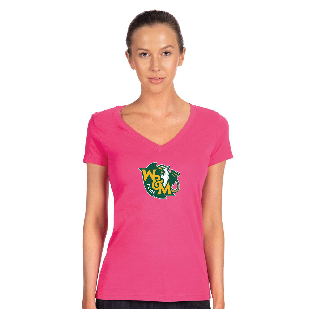 Women's William and Mary Tribe Next Level V-Neck T-Shirt