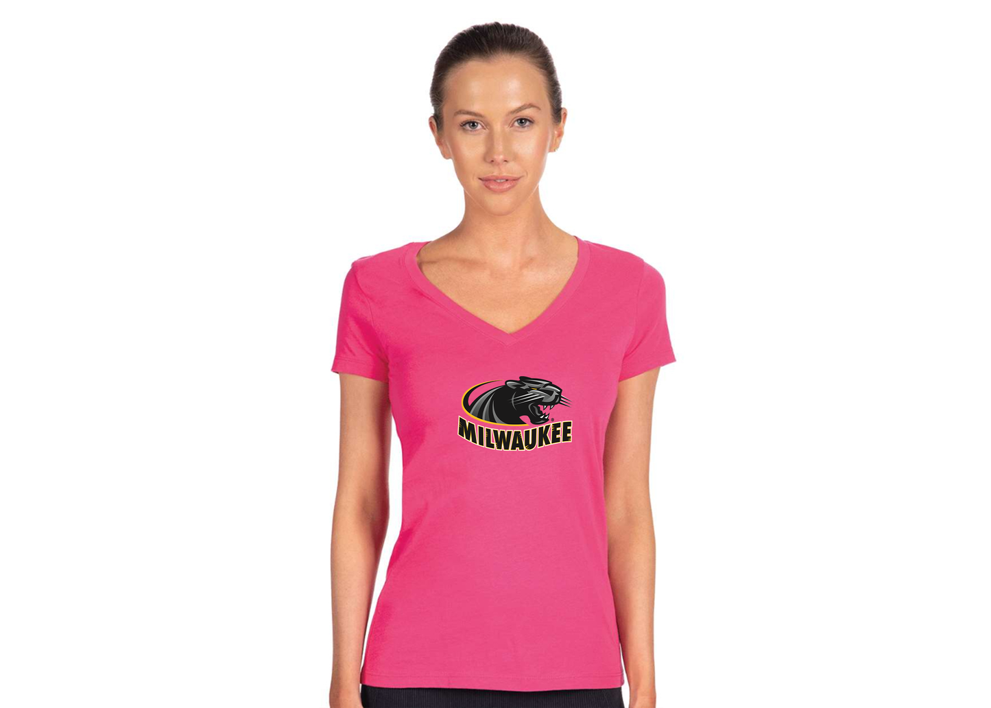 Women's Wisconsin Milwaukee Panthers Next Level V-Neck T-Shirt