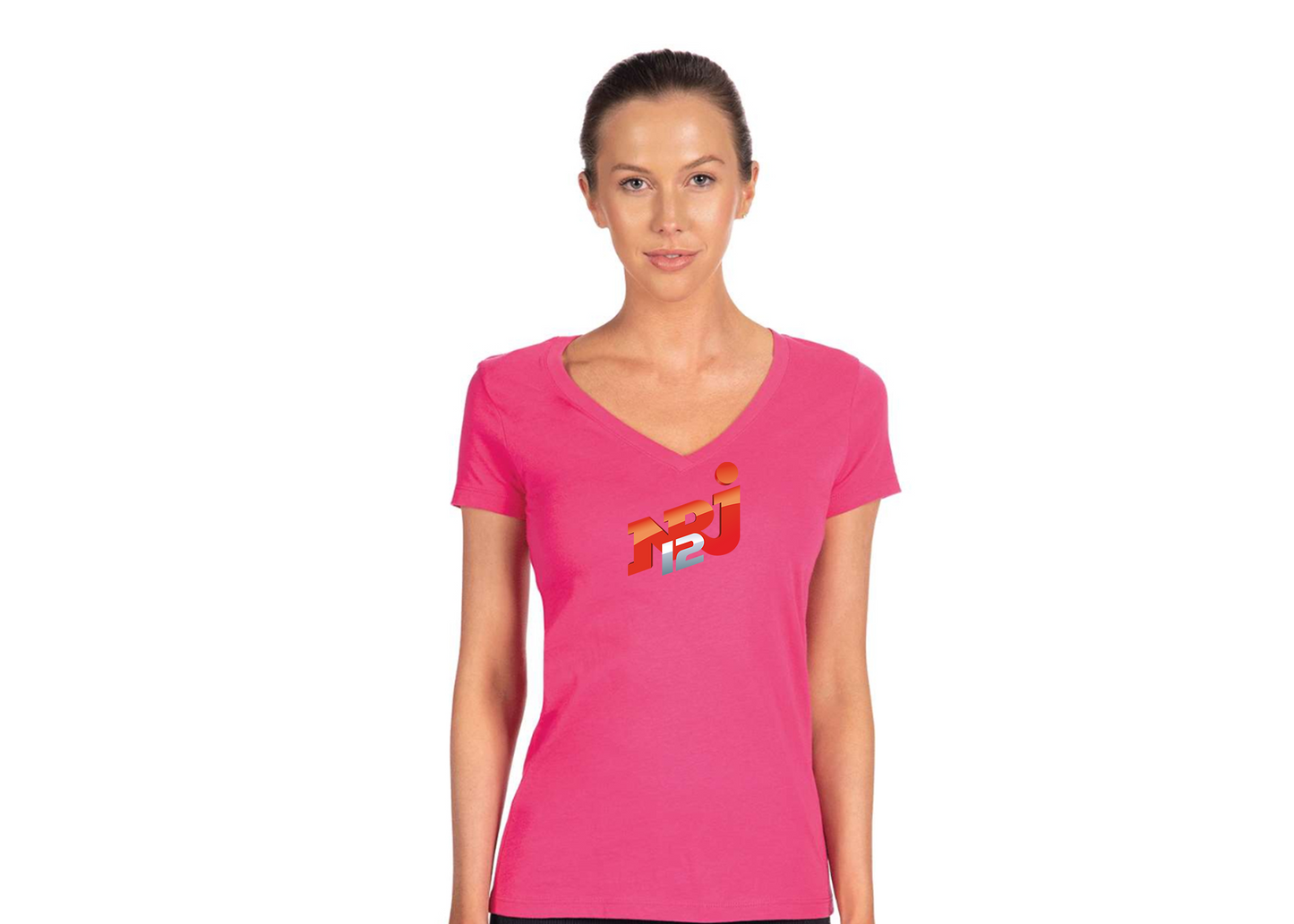 Women's  NRJ 12 Logo Next Level V-Neck T-Shirt