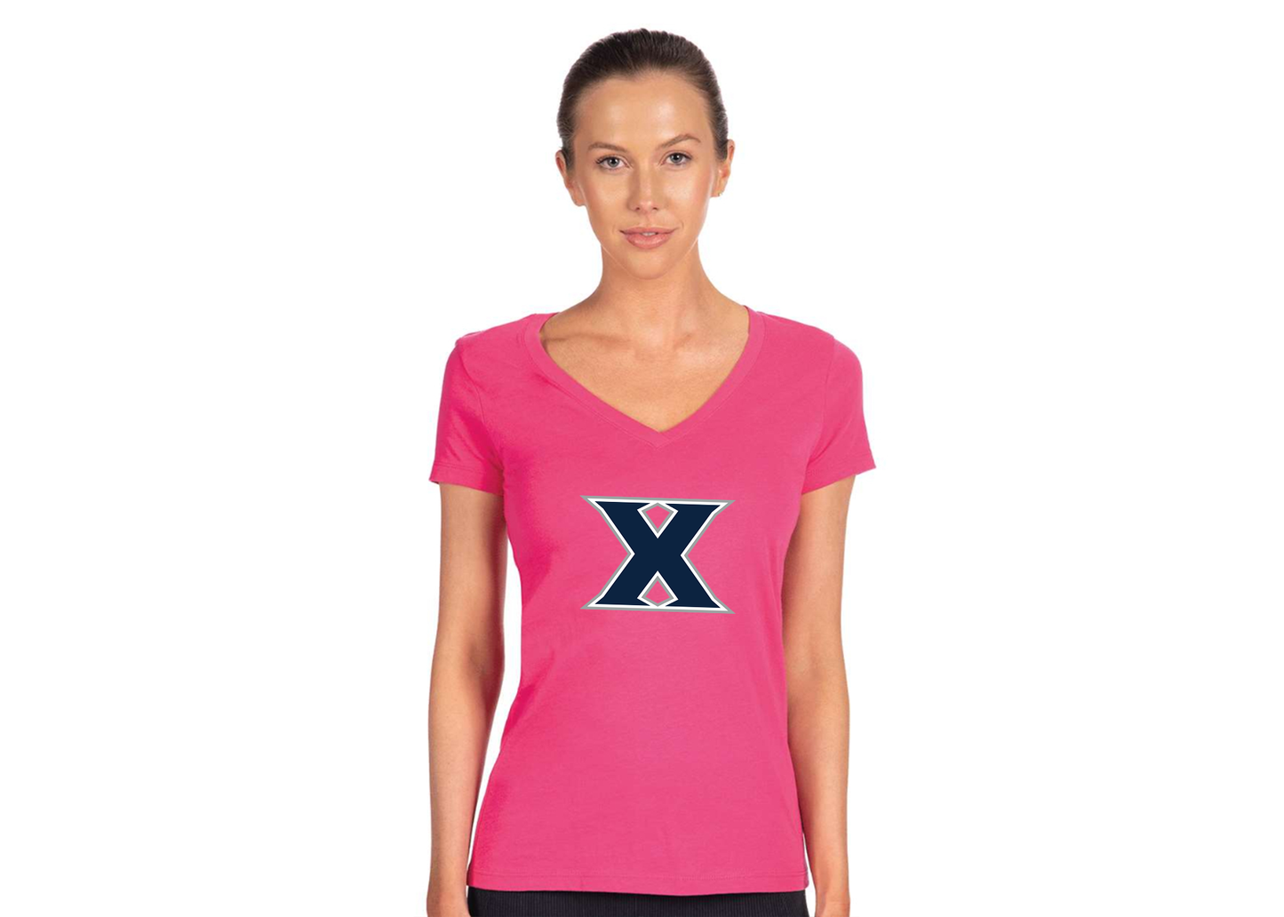 Women's Xavier Musketeers Next Level V-Neck T-Shirt