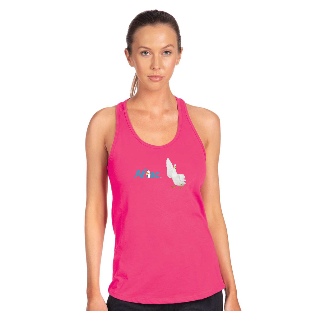 Women's Aflac Logo and Duck Next Level Ideal Racerback Tank