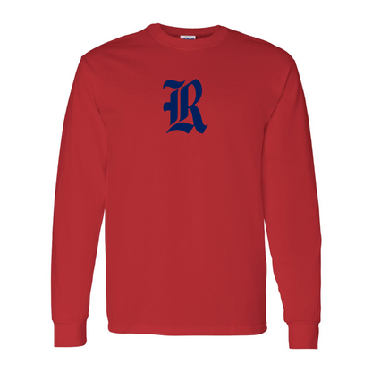 Men's Rice Owls Logo Gildan Heavy Cotton Long Sleeve T-Shirt