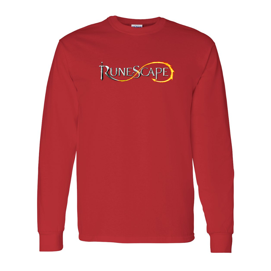 Men's Runescape Logo Gildan Heavy Cotton Long Sleeve T-Shirt