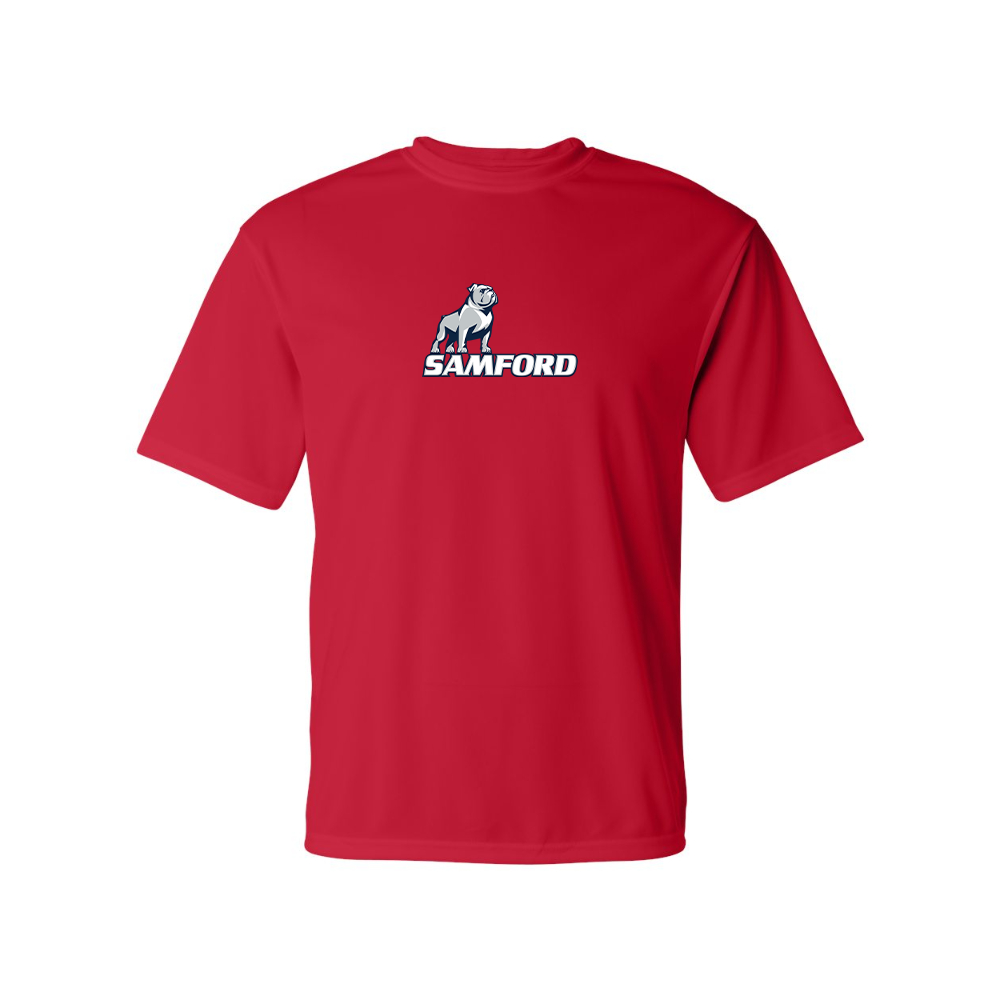 Men's Samford Bulldogs Logo Polyester T-Shirt
