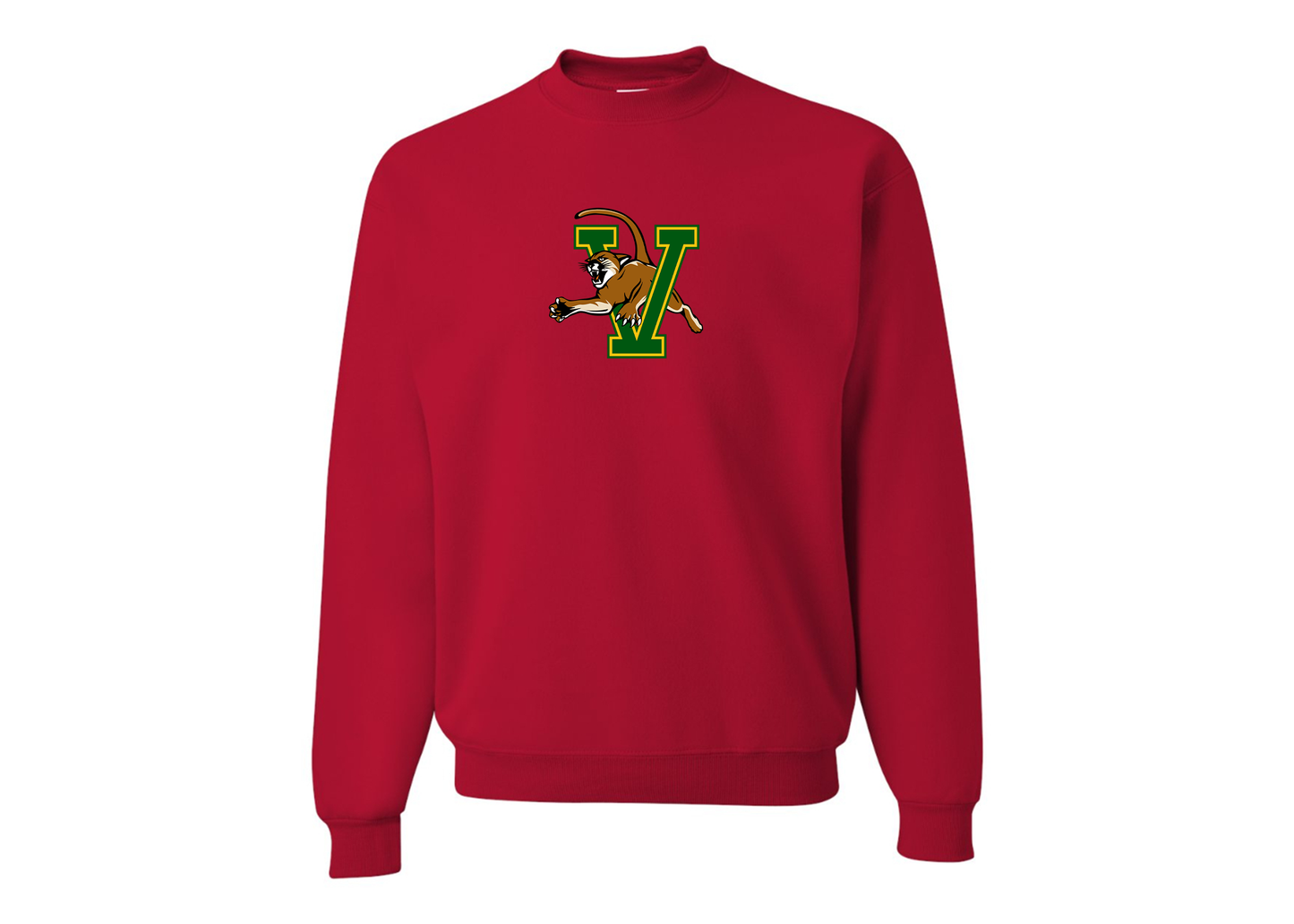 Men's Vermont Catamounts JERZEES NuBlend Crewneck Sweatshirt