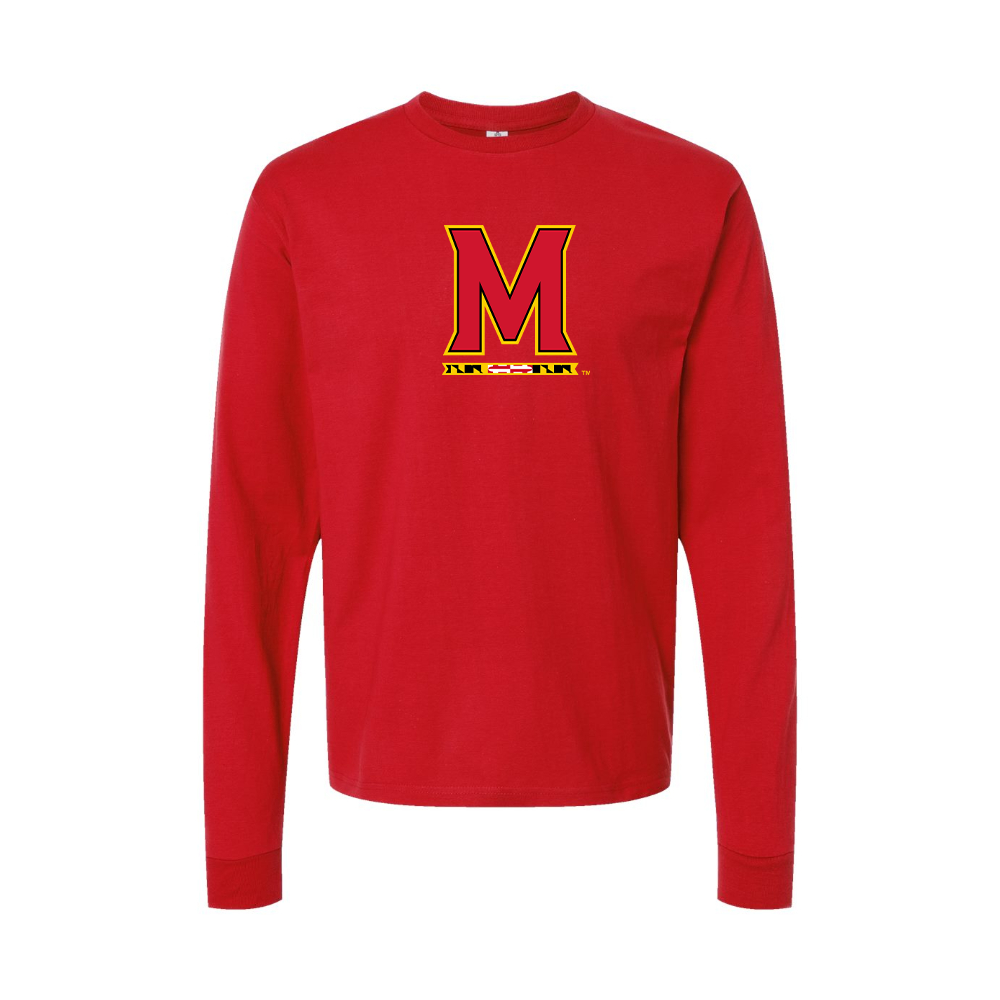 Youth Maryland Terrapins Logo Cotton Long Sleeve T-Shirt
