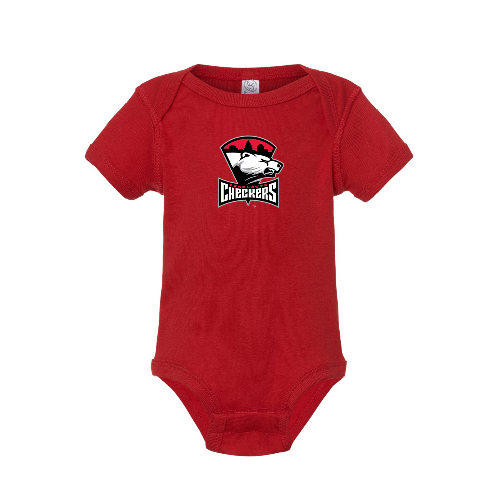 Charlotte Checkers Logo Baby Romper Onesie