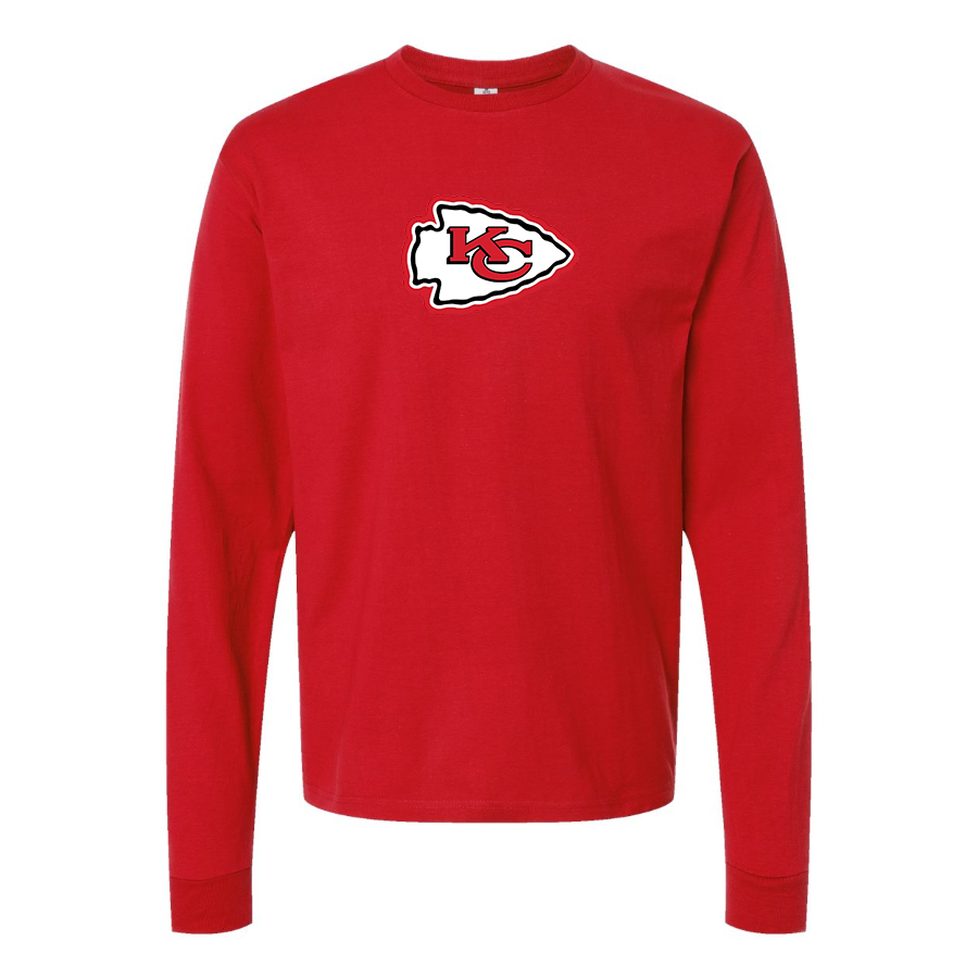 Men's KC Chiefs Logo Long Sleeve T-Shirt