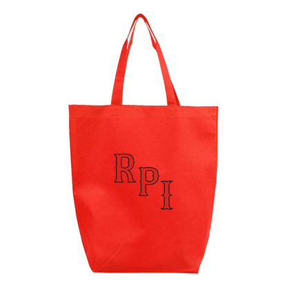 RPI Engineers Logo Q-Tees Non-Woven Gusset Bottom Tote
