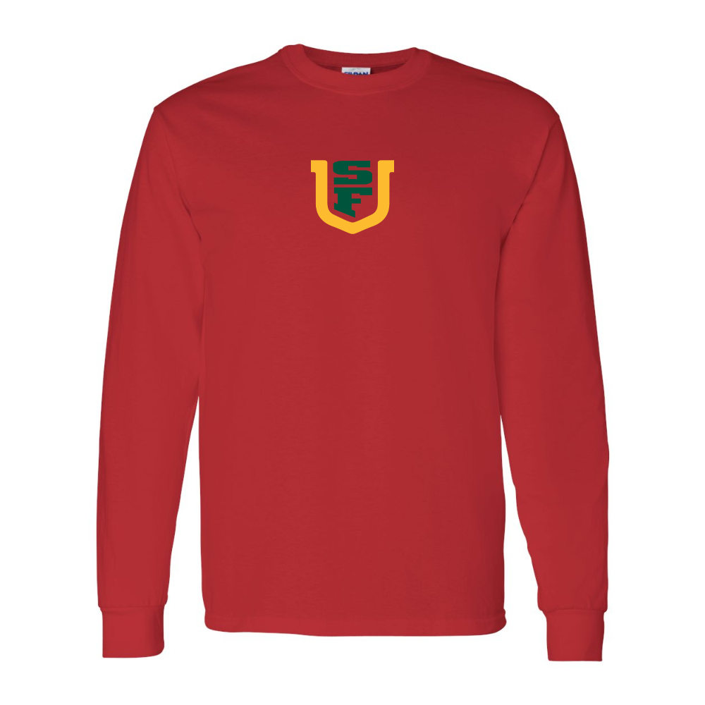 Men's San Francisco Dons Logo Gildan Heavy Cotton Long Sleeve T-Shirt