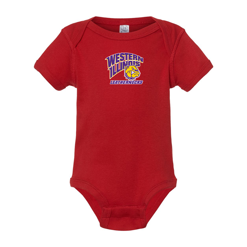Western Illinois Leathernecks Rabbit Skins Infant Baby Rib Bodysuit