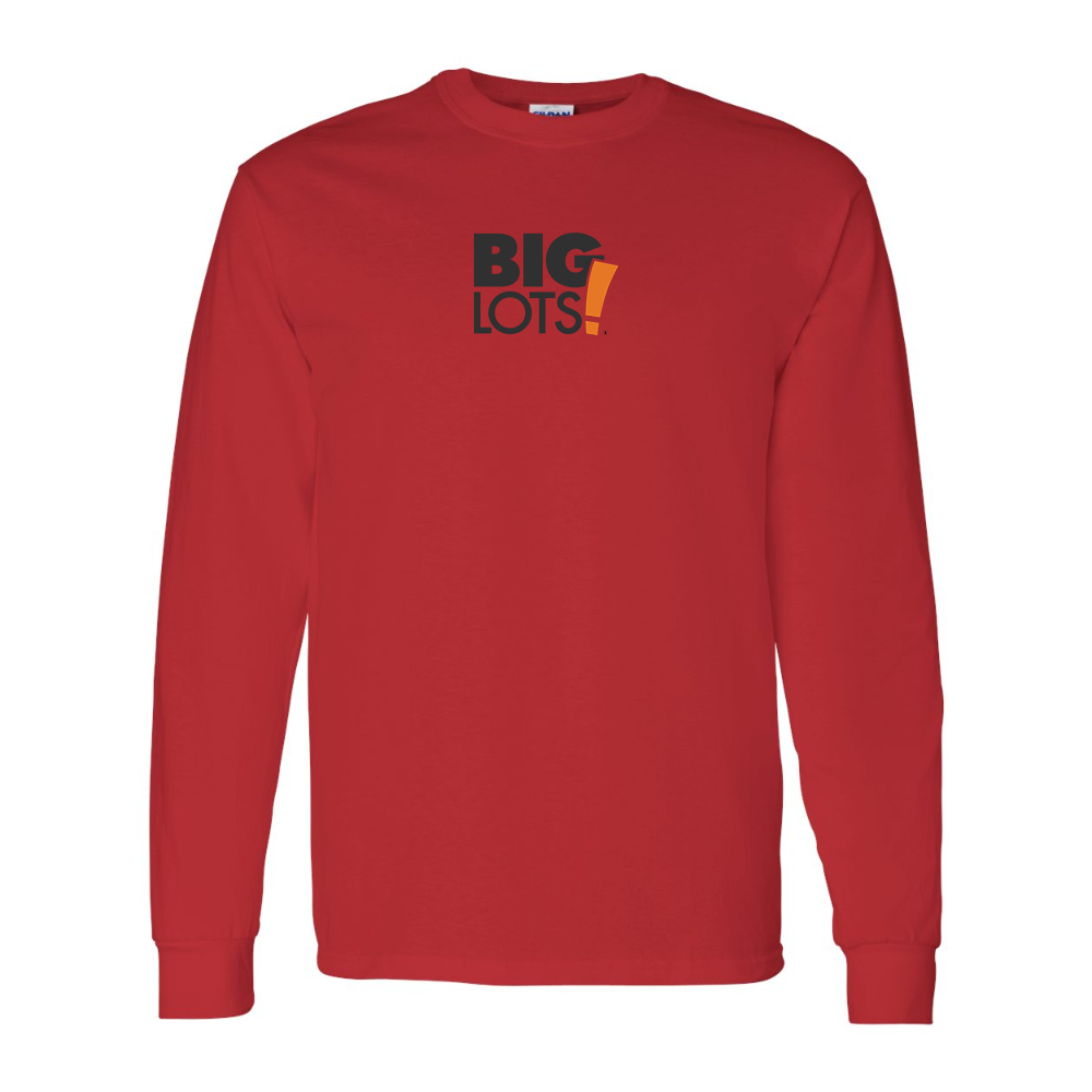 Men's Big Lots Logo Gildan Heavy Cotton Long Sleeve T-Shirt