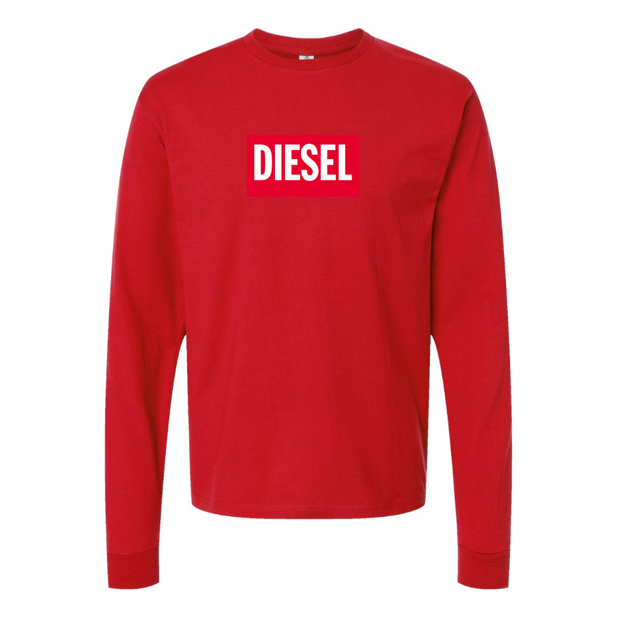 Youth Diesel Logo Cotton Long Sleeve T-Shirt