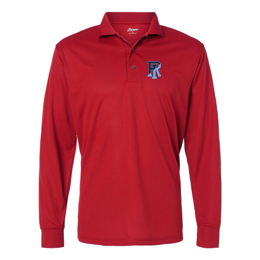 Men's Rhode Island Rams Logo Paragon Prescott Long Sleeve Polo