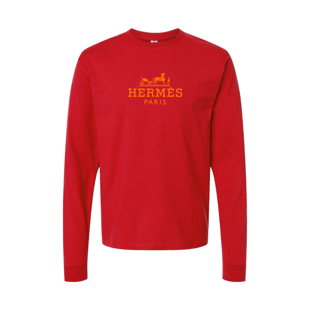 Youth Hermès Logo Cotton Long Sleeve T-Shirt