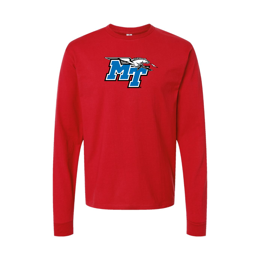 Youth Middle Tennessee Blue Raiders Logo Cotton Long Sleeve T-Shirt