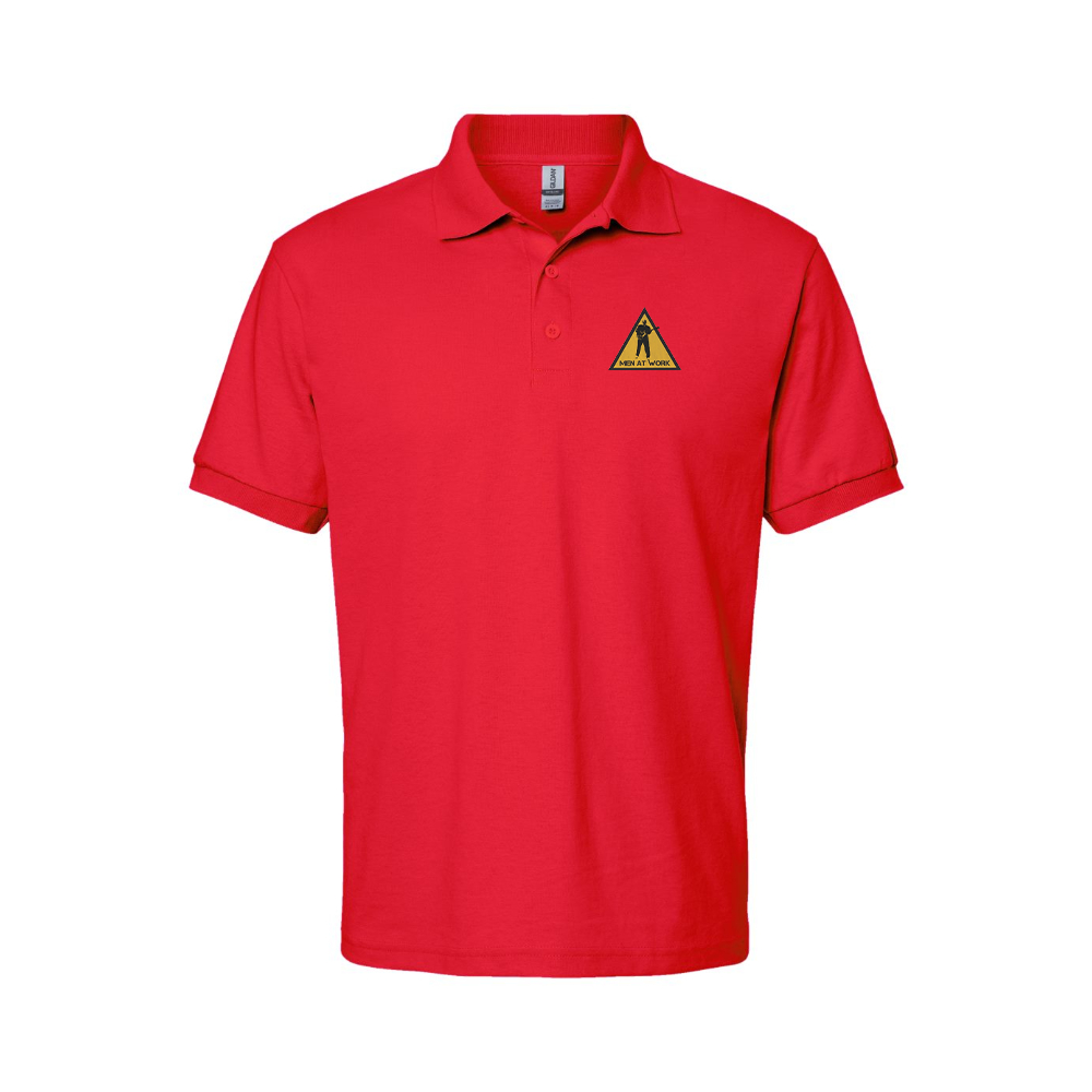 Men's Men at Work Logo Dry Blend Polo
