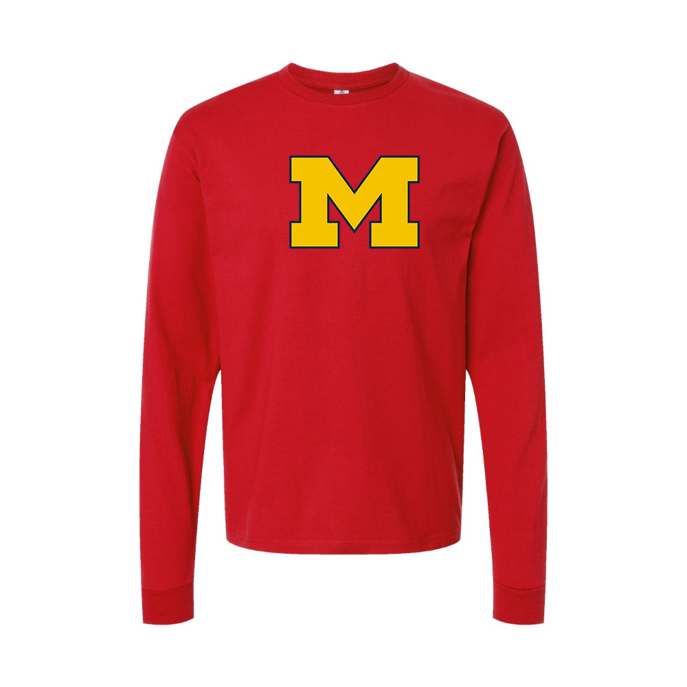 Youth Michigan Wolverines Logo Cotton Long Sleeve T-Shirt