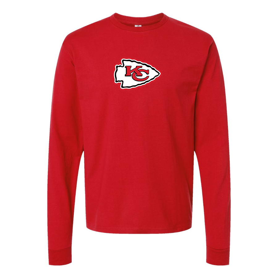Youth KC Chiefs Logo Cotton Long Sleeve T-Shirt
