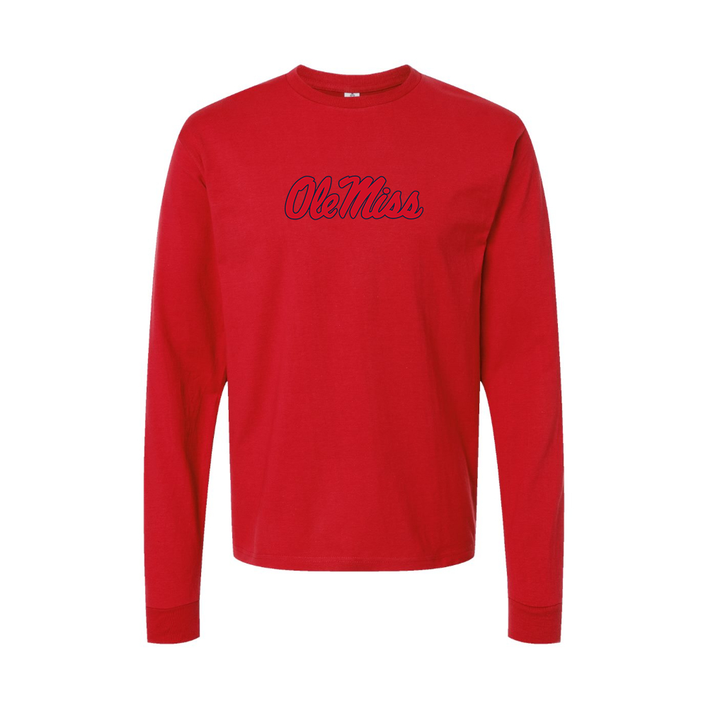 Youth Mississippi Rebels Logo Cotton Long Sleeve T-Shirt