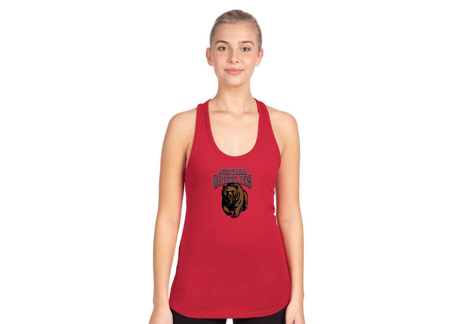 Women's Montana Grizzliesl Next Level Ideal Racerback Tank