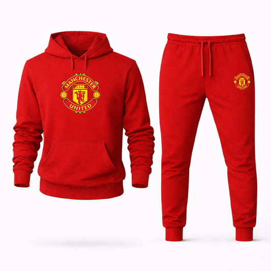 Men’s Manchester United Logo Hoodie Joggers Set