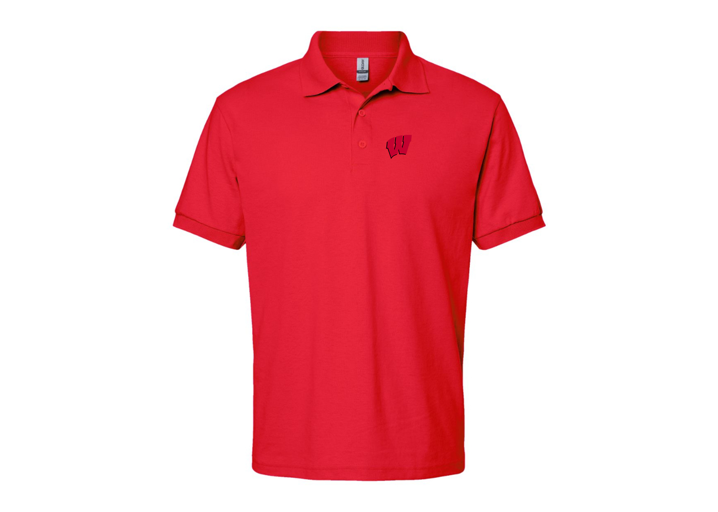 Men's Wisconsin Badgers Gildan Dry Blend Jersey Polo