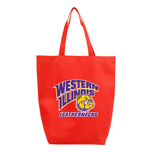 Western Illinois Leathernecks Q-Tees Non-Woven Gusset Bottom Tote