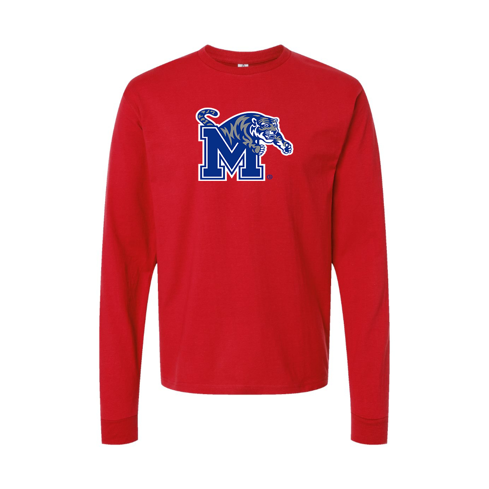 Youth Memphis Tigers Logo Cotton Long Sleeve T-Shirt