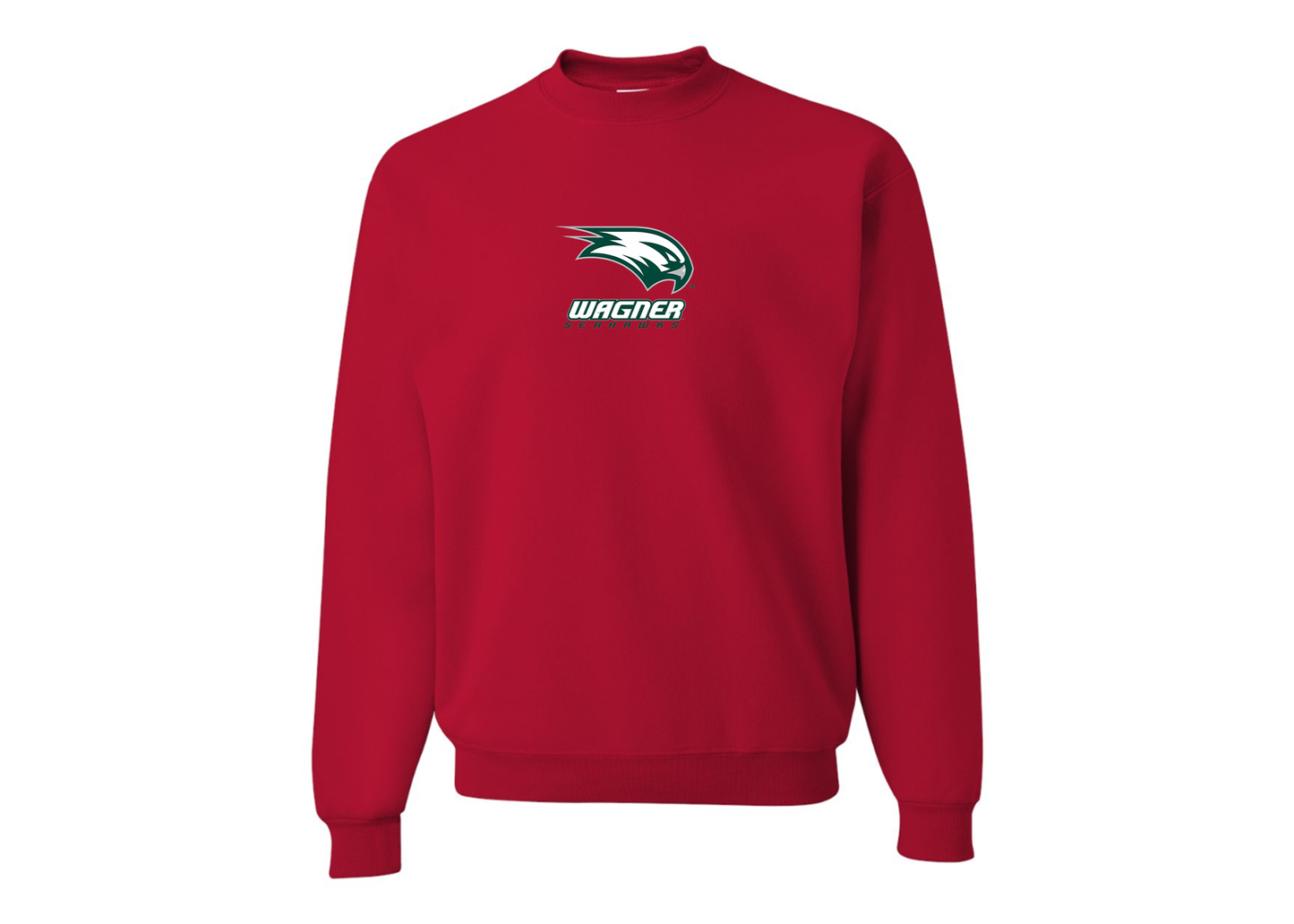 Men's Wagner Seahawks JERZEES NuBlend Crewneck Sweatshirt