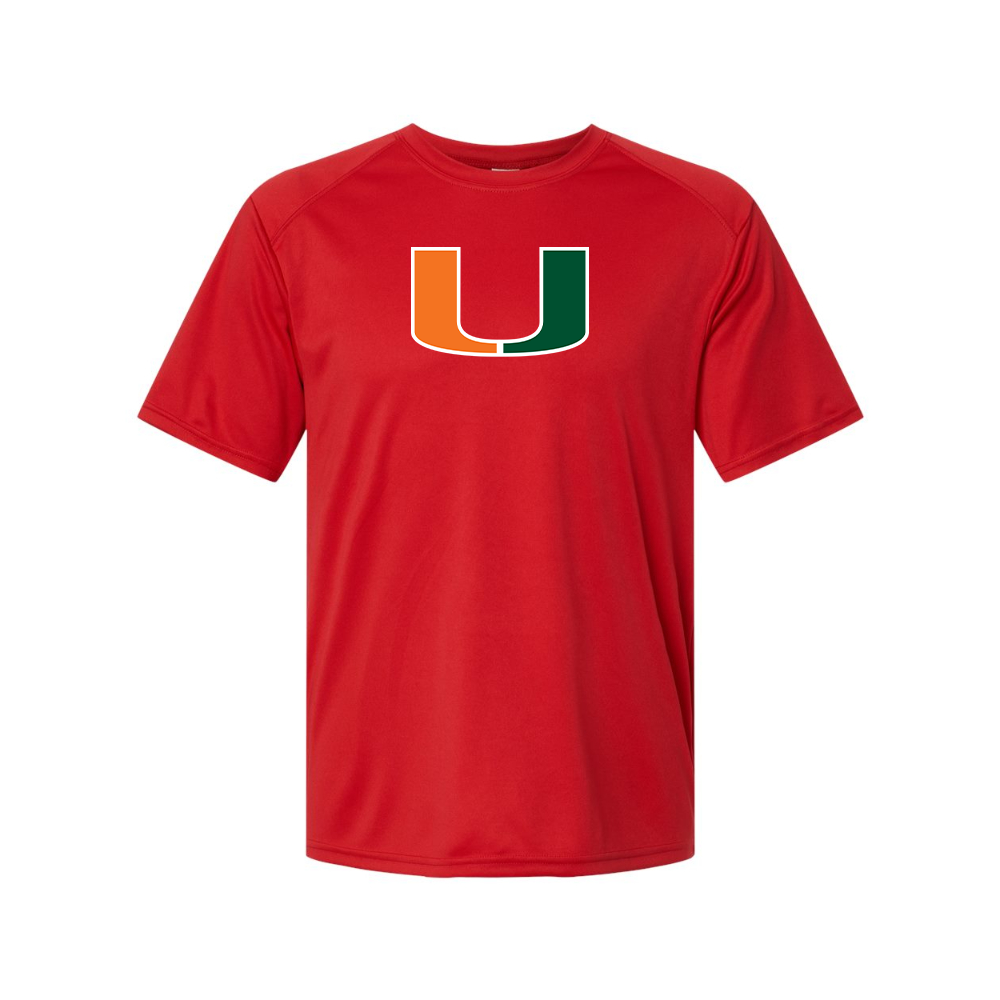Men's Miami Hurricanes Logo Polyester T-Shirt